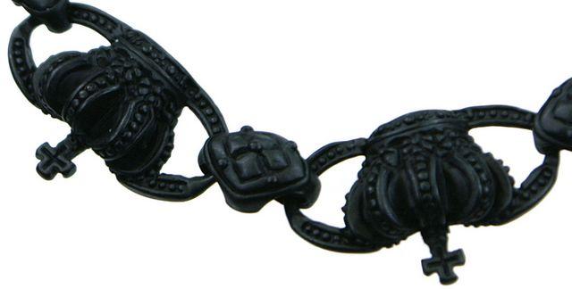 メンズブレスレット・クラウンモチーフ ブラック 王冠 モチーフ ゴシック V系 パンクロック バンド アンティーク ホスト < 男性アクセサリー/時計  メンズブレスレット・クラウンモチーフ ブラック 王冠 モチーフ ゴシック V系 パンクロック バンド アンティーク ホスト < 男性アクセサリー/時計の