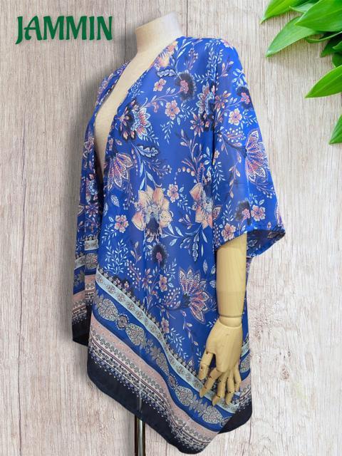 アジアン植物柄ざっくりカーディガン★アジアン★羽織り★ < 女性ファッション  アジアン植物柄ざっくりカーディガン★アジアン★羽織り★ < 女性ファッションの