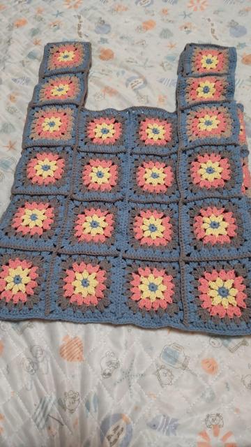 手編みの手提げバック(たっぷり収納) < ペット/手芸/園芸  手編みの手提げバック(たっぷり収納) < ペット/手芸/園芸の