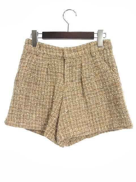 mimi&roger ショート パンツ 36 S ベージュ ウール混 ツイード < 女性ファッション  mimi&roger ショート パンツ 36 S ベージュ ウール混 ツイード  < 女性ファッションの