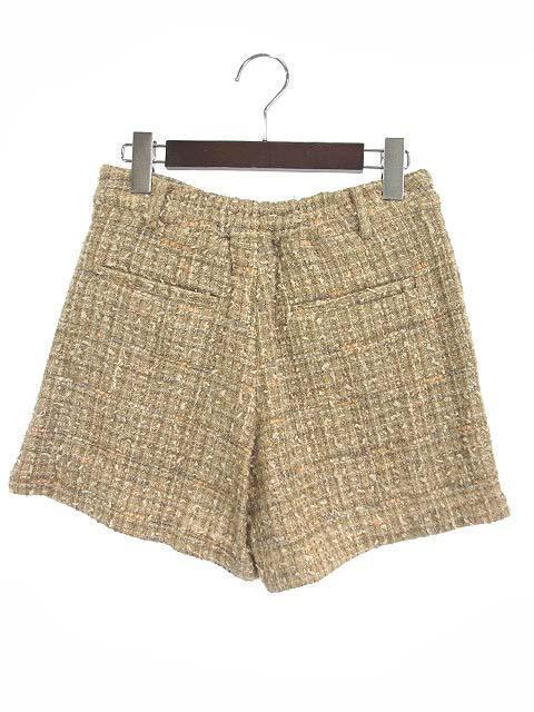mimi&roger ショート パンツ 36 S ベージュ ウール混 ツイード < 女性ファッション  mimi&roger ショート パンツ 36 S ベージュ ウール混 ツイード < 女性ファッションの