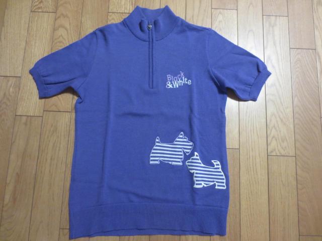 Black & White 毛 ジップアップ 半袖 セーター 1 日本製 < レジャー/スポーツ Black & White 毛 ジップアップ 半袖 セーター 1 日本製 < レジャー/スポーツの