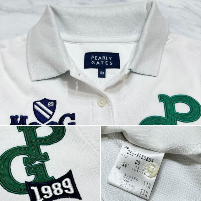 パーリーゲイツ ノースリポロシャツ白#00 < レジャー/スポーツ パーリーゲイツ ノースリポロシャツ白#00 < レジャー/スポーツの