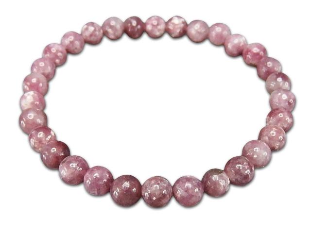色合い良好AA+濃い目レピドライト約6mm天然石ブレスレット精神安定 < 女性アクセサリー/時計  色合い良好AA+濃い目レピドライト約6mm天然石ブレスレット精神安定  < 女性アクセサリー/時計の