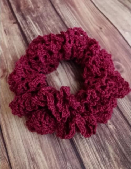 ハンドメイド ダブルフリルシュシュ ボルドー < 女性ファッション ハンドメイド ダブルフリルシュシュ ボルドー < 女性ファッションの