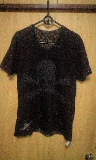 ROENロエン レオパードスカルデストロイTシャツ 46 < ブランド  ROENロエン レオパードスカルデストロイTシャツ 46  < ブランドの