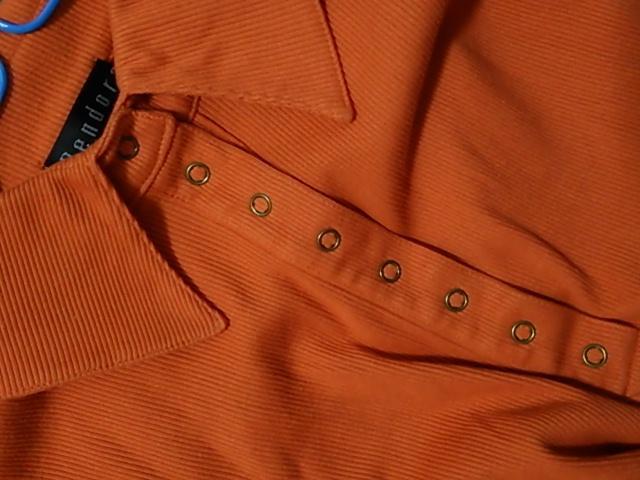 新品 カットソー トップス 半袖 ポロシャツ オレンジ < 女性ファッション  新品 カットソー トップス 半袖 ポロシャツ オレンジ < 女性ファッションの