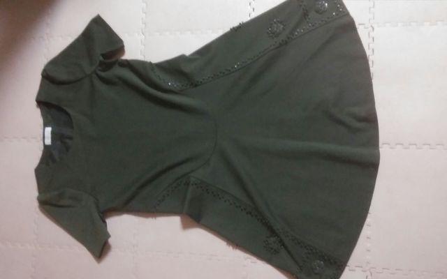 Bon Sens グリーン 膝上ワンピース 美品 38号 < 女性ファッション  Bon Sens グリーン 膝上ワンピース 美品 38号  < 女性ファッションの