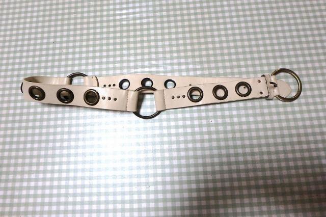 ◆ベルト レザー ベージュ ホワイト 中古品 < ホビー  ◆ベルト レザー ベージュ ホワイト 中古品 < ホビーの