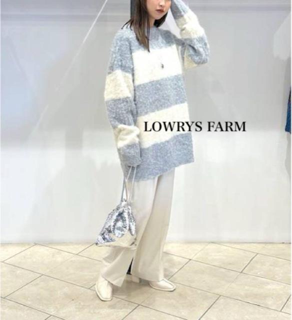 新品 LOWRYS FARM  シャギーロングニット < 女性ファッション  新品 LOWRYS FARM  シャギーロングニット < 女性ファッションの