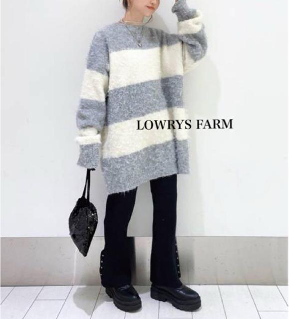 新品 LOWRYS FARM  シャギーロングニット < 女性ファッション  新品 LOWRYS FARM  シャギーロングニット < 女性ファッションの