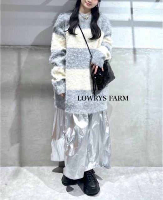 新品 LOWRYS FARM  シャギーロングニット < 女性ファッション  新品 LOWRYS FARM  シャギーロングニット < 女性ファッションの