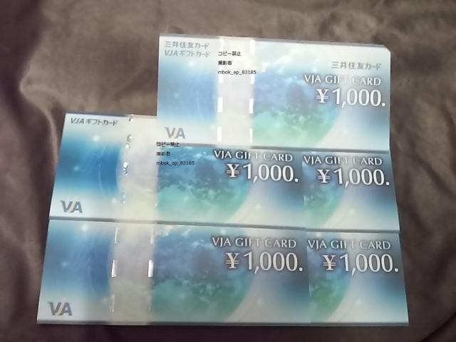 1000�~ VJA VJA�M�t�g�J�[�h  VISA���|�C���g�؎����������