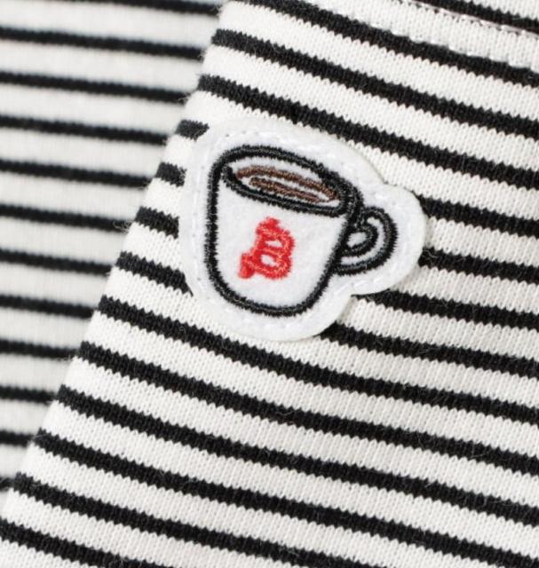 メンズ コーヒー刺繍 クルーネック カットソー < 男性ファッション  メンズ コーヒー刺繍 クルーネック カットソー < 男性ファッションの