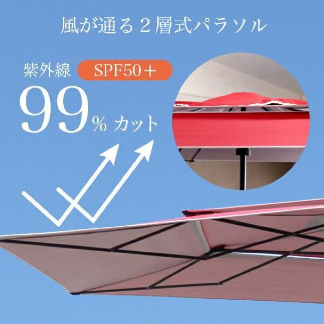 ★直径300p★ ガーデンパラソル テーブル付 収納袋付 紫外線99%カット < インテリア/ライフ  ★直径300p★ ガーデンパラソル テーブル付 収納袋付 紫外線99%カット < インテリア/ライフの