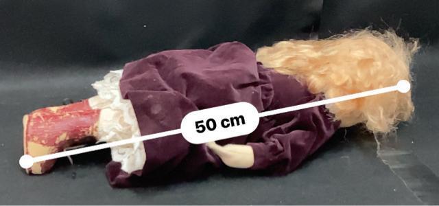 ビスクドール ダークパープルドレスの人形 ビスクドール 長さ約50cm < おもちゃ ビスクドール ダークパープルドレスの人形 ビスクドール 長さ約50cm < おもちゃの