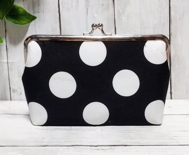 ドット 水玉 角型がま口 通帳ケース 小物入れ 多目的ポーチ < 女性ファッション ドット 水玉 角型がま口 通帳ケース 小物入れ 多目的ポーチ < 女性ファッションの