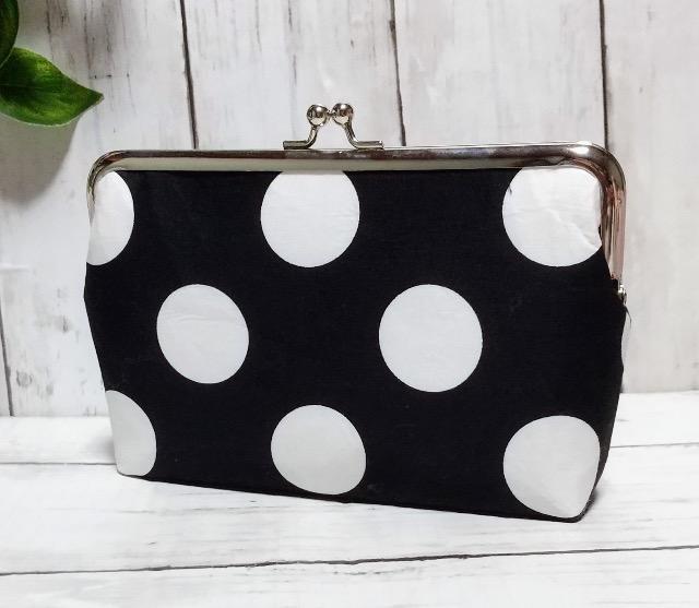 ドット 水玉 角型がま口 通帳ケース 小物入れ 多目的ポーチ < 女性ファッション ドット 水玉 角型がま口 通帳ケース 小物入れ 多目的ポーチ < 女性ファッションの