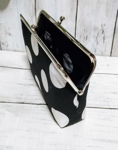 ドット 水玉 角型がま口 通帳ケース 小物入れ 多目的ポーチ < 女性ファッション ドット 水玉 角型がま口 通帳ケース 小物入れ 多目的ポーチ < 女性ファッションの