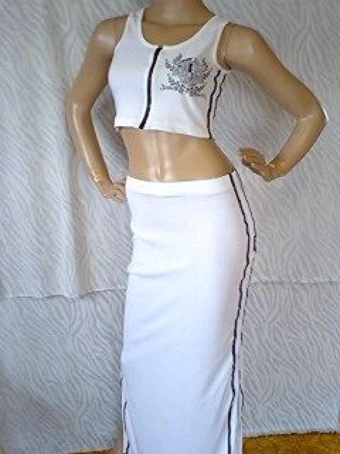 カッコイイ(´艸`)ロゴ入ショートトップス&ロンスカセットアップ < 女性ファッション  カッコイイ(´艸`)ロゴ入ショートトップス&ロンスカセットアップ  < 女性ファッションの