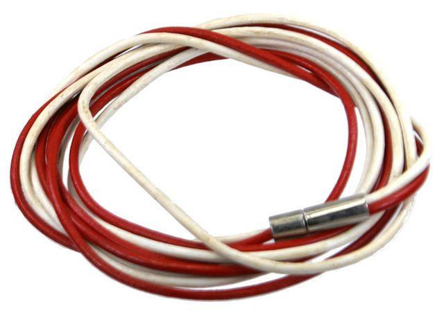 フェイクレザー ロングブレス (ホワイトレッド) カジュアル エスニック オールシーズン 腕輪 多連 重ね PU 革 皮 赤 白 < 男性アクセサリー/時計  フェイクレザー ロングブレス (ホワイトレッド) カジュアル エスニック オールシーズン 腕輪 多連 重ね PU 革 皮 赤 白  < 男性アクセサリー/時計の