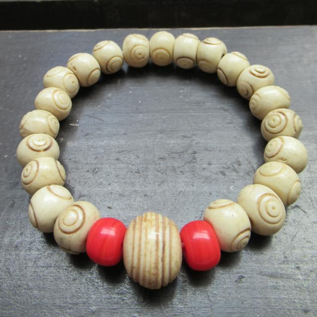 バッファローボーンビーズブレスレット*2 < 男性アクセサリー/時計 バッファローボーンビーズブレスレット*2 < 男性アクセサリー/時計の