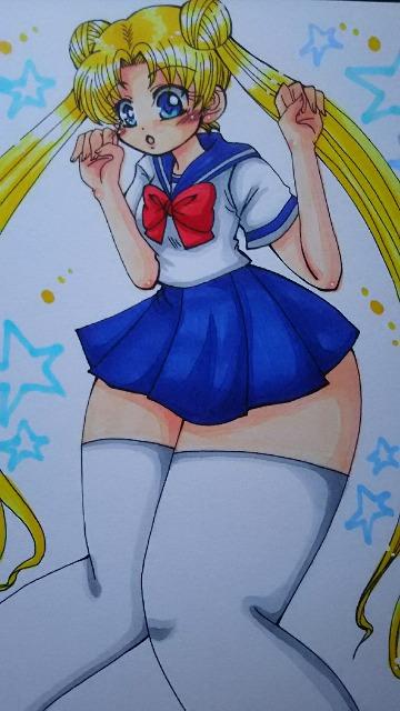 自作イラスト セーラームーン 月野うさぎ 同人 手描き < アニメ/コミック/キャラクター  自作イラスト セーラームーン 月野うさぎ 同人 手描き  < アニメ/コミック/キャラクターの