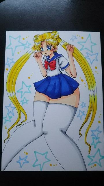 自作イラスト セーラームーン 月野うさぎ 同人 手描き < アニメ/コミック/キャラクター  自作イラスト セーラームーン 月野うさぎ 同人 手描き < アニメ/コミック/キャラクターの