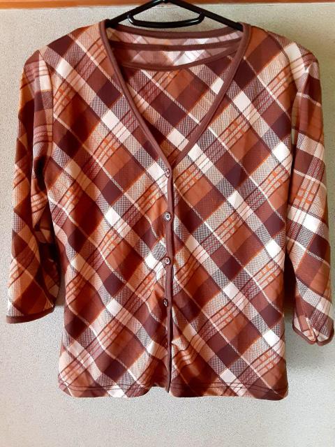 アンサンブル カーディガン + タンクトップ 茶色 チェック ブラ < 女性ファッション  アンサンブル カーディガン + タンクトップ 茶色 チェック ブラ  < 女性ファッションの