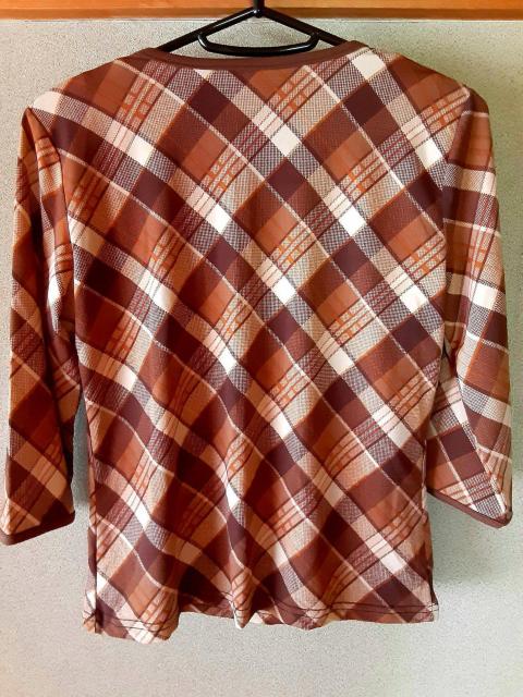 アンサンブル カーディガン + タンクトップ 茶色 チェック ブラ < 女性ファッション  アンサンブル カーディガン + タンクトップ 茶色 チェック ブラ < 女性ファッションの