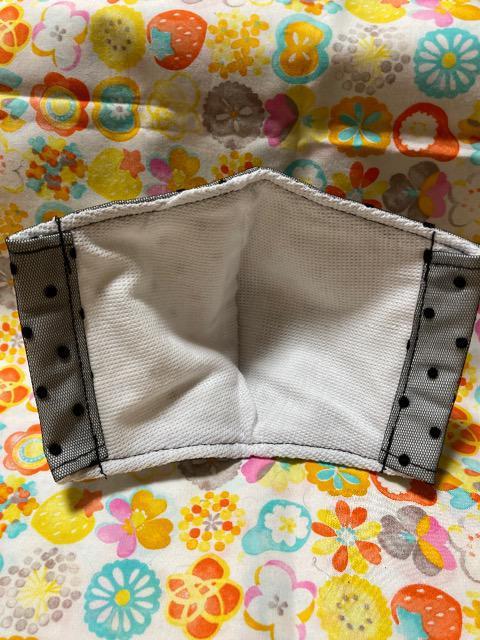 HMオシャレマスク黒ドットレース×白 < 女性ファッション  HMオシャレマスク黒ドットレース×白 < 女性ファッションの