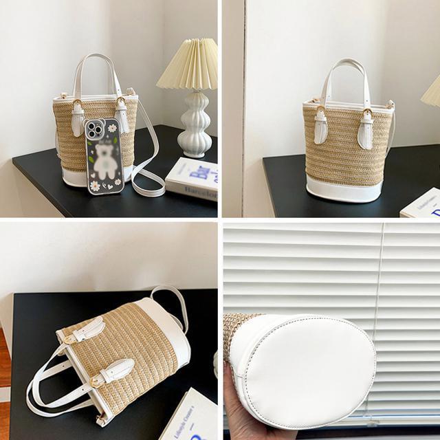 送料無料 新品 ストローショルダーバッグ かごバッグ 夏 < 女性ファッション  送料無料 新品 ストローショルダーバッグ かごバッグ 夏 < 女性ファッションの