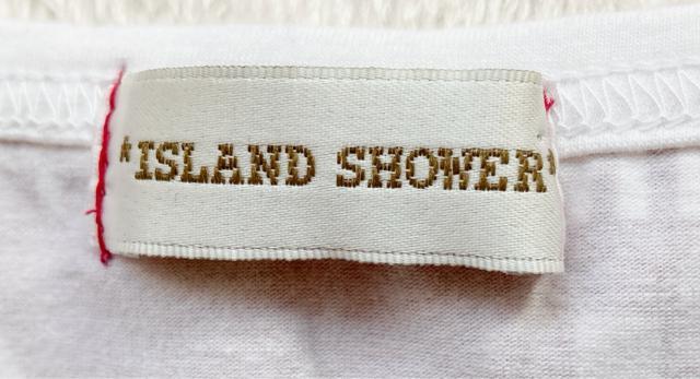 ISLAND SHOWER 英字 総柄 プリント 半袖 Tシャツ カットソー M N2m < 女性ファッション  ISLAND SHOWER 英字 総柄 プリント 半袖 Tシャツ カットソー M N2m < 女性ファッションの