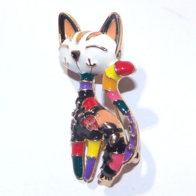 白猫 シロネコ 猫 ネコ ねこ ピンブローチ ブローチ ピンバッジ バッジ ラペルピン < 女性アクセサリー/時計  白猫 シロネコ 猫 ネコ ねこ ピンブローチ ブローチ ピンバッジ バッジ ラペルピン < 女性アクセサリー/時計の
