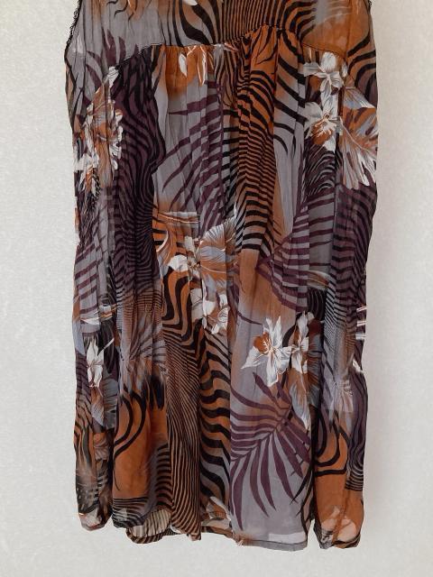 GRAY MAGIC グレイマジック シースル 総柄 ノースリ シワ加工 トップス N2m < ブランド GRAY MAGIC グレイマジック シースル 総柄 ノースリ シワ加工 トップス N2m < ブランドの