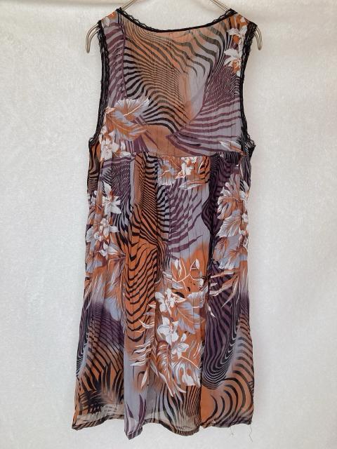 GRAY MAGIC グレイマジック シースル 総柄 ノースリ シワ加工 トップス N2m < ブランド GRAY MAGIC グレイマジック シースル 総柄 ノースリ シワ加工 トップス N2m < ブランドの