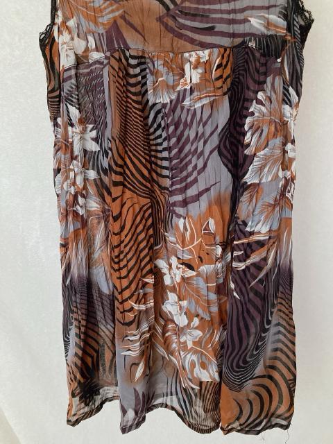 GRAY MAGIC グレイマジック シースル 総柄 ノースリ シワ加工 トップス N2m < ブランド GRAY MAGIC グレイマジック シースル 総柄 ノースリ シワ加工 トップス N2m < ブランドの