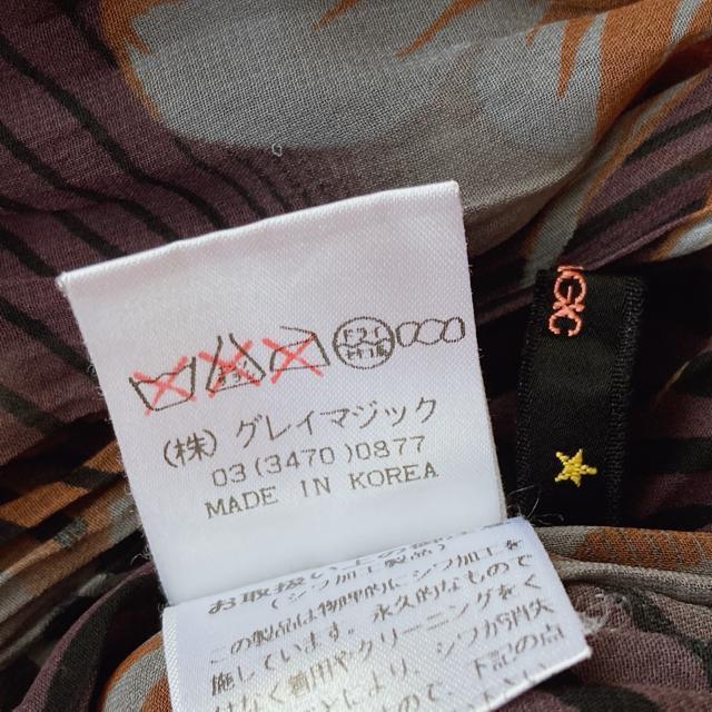 GRAY MAGIC グレイマジック シースル 総柄 ノースリ シワ加工 トップス N2m < ブランド GRAY MAGIC グレイマジック シースル 総柄 ノースリ シワ加工 トップス N2m < ブランドの