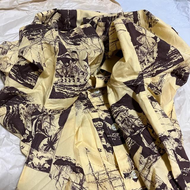 【Simple Life / シンプルライフ】 船柄 半袖 アロハシャツ / L < 男性ファッション 【Simple Life / シンプルライフ】 船柄 半袖 アロハシャツ / L < 男性ファッションの