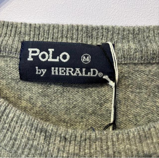 【新品】ポロバイヘラルド★グレー セーター ウール100% M 長袖 トップス ラウンドネック ニット トップス 薄手ニット < 男性ファッション  【新品】ポロバイヘラルド★グレー セーター ウール100% M 長袖 トップス ラウンドネック ニット トップス 薄手ニット < 男性ファッションの