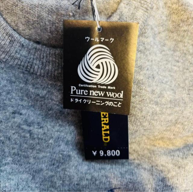 【新品】ポロバイヘラルド★グレー セーター ウール100% M 長袖 トップス ラウンドネック ニット トップス 薄手ニット < 男性ファッション  【新品】ポロバイヘラルド★グレー セーター ウール100% M 長袖 トップス ラウンドネック ニット トップス 薄手ニット < 男性ファッションの