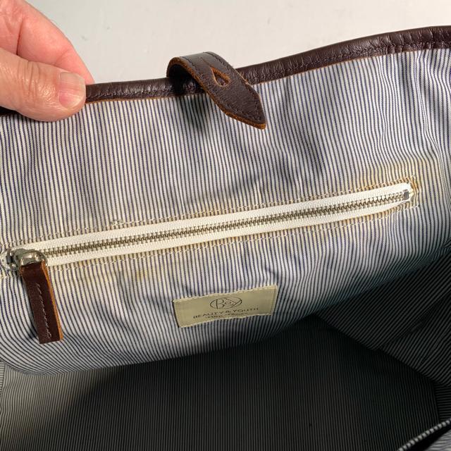 BEAUTY&YOUTH 本革 レザー トートバッグ ビジネストート ブラウン 肩掛け A4収納 < 男性ファッション BEAUTY&YOUTH 本革 レザー トートバッグ ビジネストート ブラウン 肩掛け A4収納 < 男性ファッションの