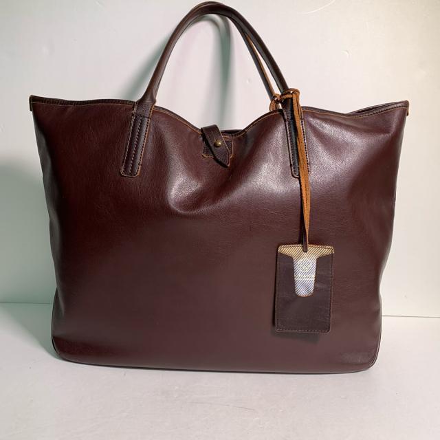 BEAUTY&YOUTH 本革 レザー トートバッグ ビジネストート ブラウン 肩掛け A4収納 < 男性ファッション BEAUTY&YOUTH 本革 レザー トートバッグ ビジネストート ブラウン 肩掛け A4収納 < 男性ファッションの