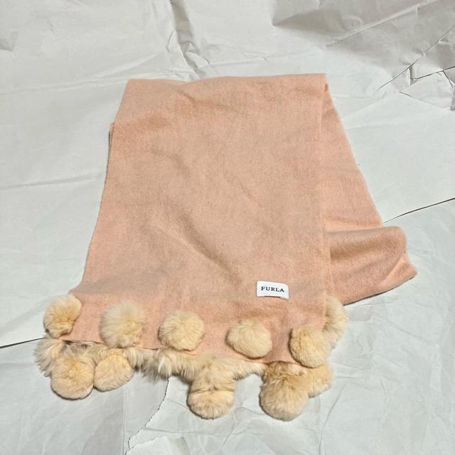 【FURLA / フルラ】 カシミヤ / ポンポン付き マフラー / ピンク < ブランド 【FURLA / フルラ】 カシミヤ / ポンポン付き マフラー / ピンク < ブランドの