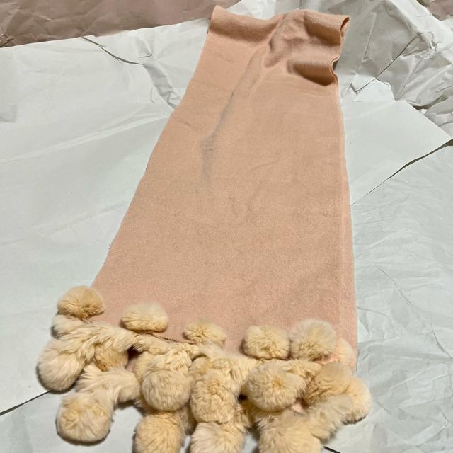 【FURLA / フルラ】 カシミヤ / ポンポン付き マフラー / ピンク < ブランド 【FURLA / フルラ】 カシミヤ / ポンポン付き マフラー / ピンク < ブランドの