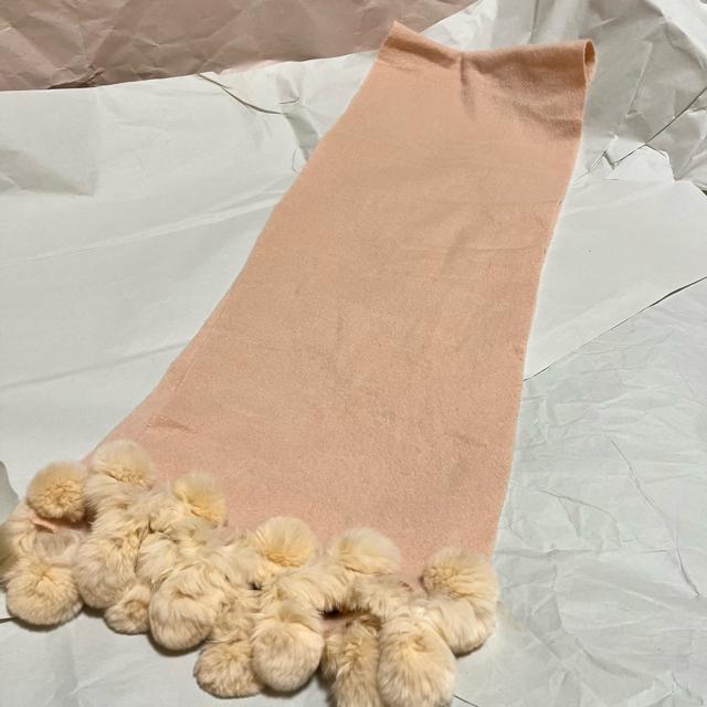 【FURLA / フルラ】 カシミヤ / ポンポン付き マフラー / ピンク < ブランド 【FURLA / フルラ】 カシミヤ / ポンポン付き マフラー / ピンク < ブランドの