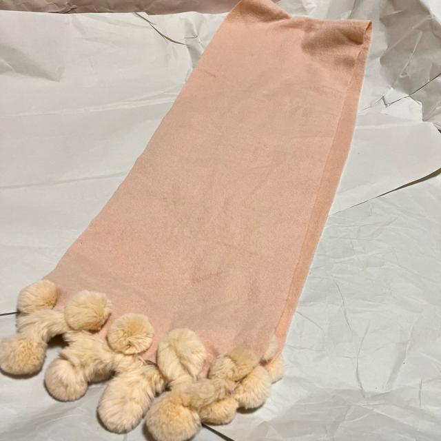 【FURLA / フルラ】 カシミヤ / ポンポン付き マフラー / ピンク < ブランド 【FURLA / フルラ】 カシミヤ / ポンポン付き マフラー / ピンク < ブランドの