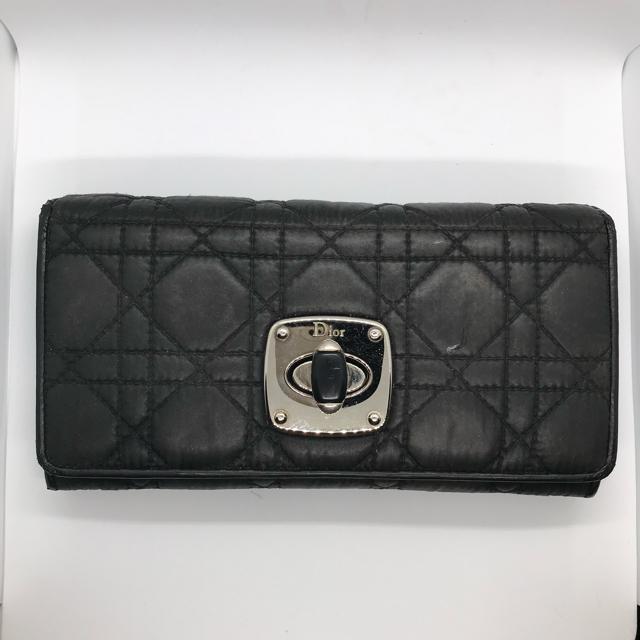 レア 正規品 クリスチャンディオール カナージュ ターンロックウォレット ブラック < ブランド レア 正規品 クリスチャンディオール カナージュ ターンロックウォレット ブラック < ブランドの