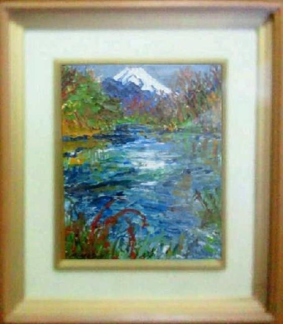 絵画 油彩 佐野稔『柿田川の富士』真作保証 原画 < ホビー 絵画 油彩 佐野稔『柿田川の富士』真作保証 原画 < ホビーの