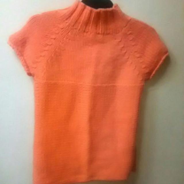 USED美品★ボトルネック袖無セーター/オレンジ < 女性ファッション  USED美品★ボトルネック袖無セーター/オレンジ < 女性ファッションの